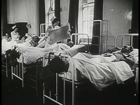 Nurses serve in World War II. Stock Footage 74736037