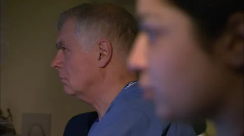 Nurses using computer in hospital Video stock 4864191