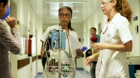 Nurses Working At Public Hospital Stock Footage 192642582