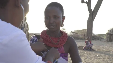 Nurses working in village location, Kenya, Africa. Stock Footage 76861005