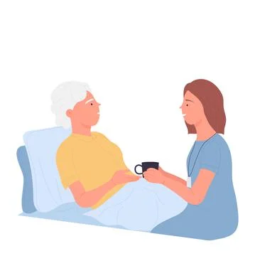 Nursing elderly house Stock Illustration