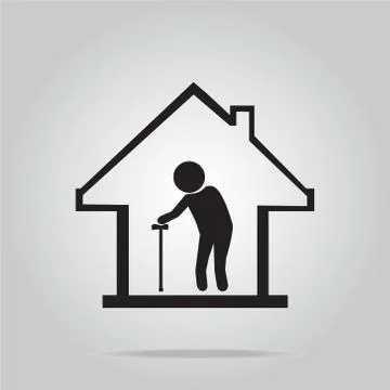 Nursing home symbol 스톡 일러스트