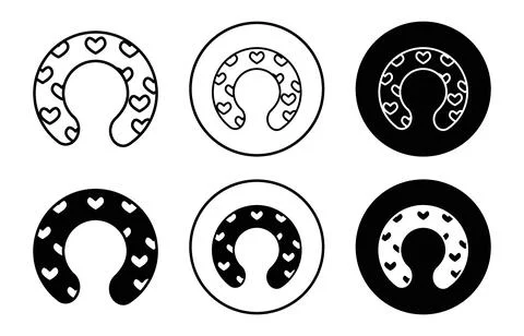 Nursing pillow vector icon mark set symbol for web application 스톡 일러스트