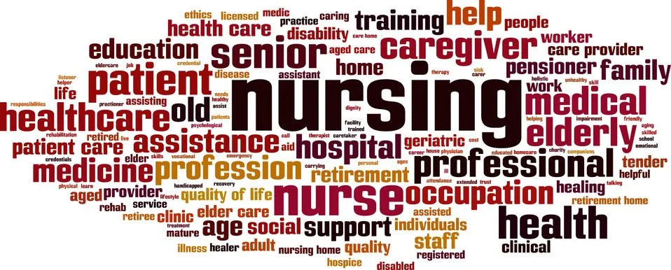 Nursing word cloud Stock Illustration