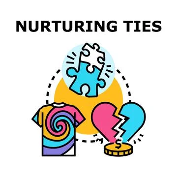 Nurturing connection and unity concept vector Stock Illustration