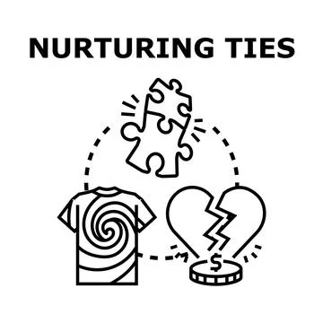 Nurturing connection and unity concept vector Stock Illustration