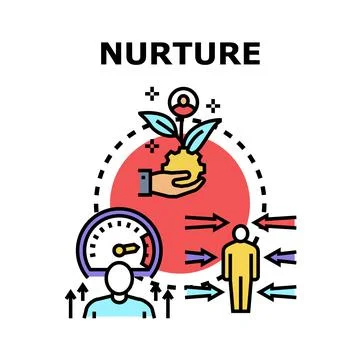 Nurturing growth and support conceptual illustration Stock Illustration