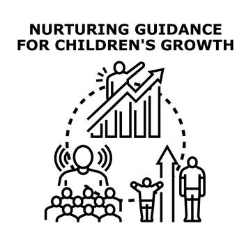 Nurturing guidance for children's development and growth Stock Illustration