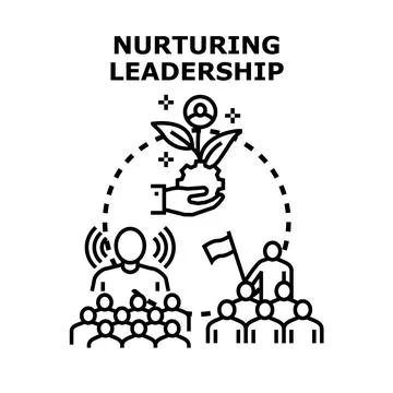 Nurturing leadership development and growth concept Stock Illustration