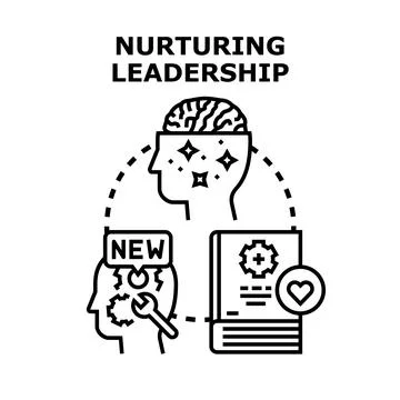 Nurturing leadership development creating inspiring new leaders Stock Illustration