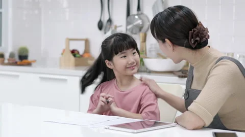 Nurturing parent-child bond and educational guidance Stock Footage 186925283