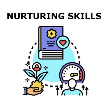 Nurturing skills concept for personal growth and development Stock Illustration