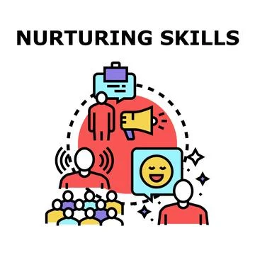 Nurturing skills developing through education and mentorship Stock Illustration