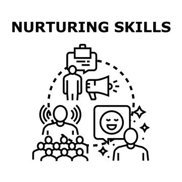 Nurturing skills developing through education and mentorship Stock Illustration
