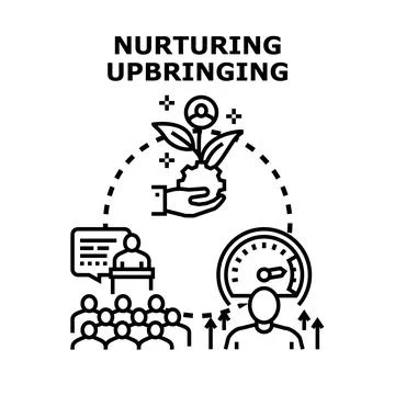 Nurturing upbringing development and skills growth concept Stock Illustration