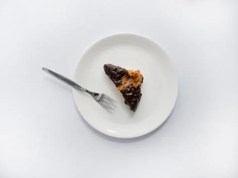 Nussecke on plate Stock Photos