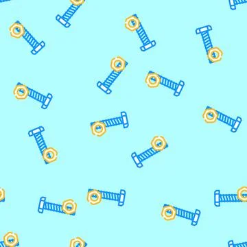Nut and bolt tool work vector seamless pattern Stock Illustration