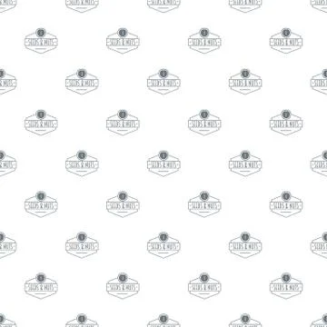 Nut and seed emblem pattern vector seamless Stock Illustration