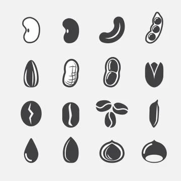 Nut and seed icon Stock Illustration
