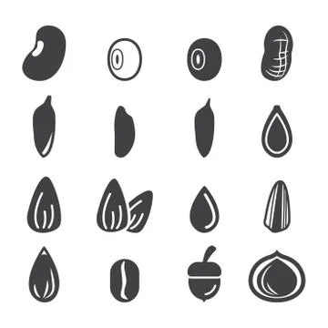 Nut and seed icon Stock Illustration