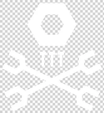 Nut and Wrenches White Stock Illustration