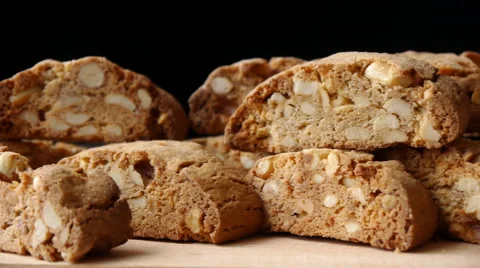 Nut Biscuits Close Up Stock Footage 65403787