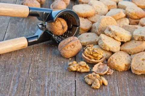 Nut biscuits Stock Photos