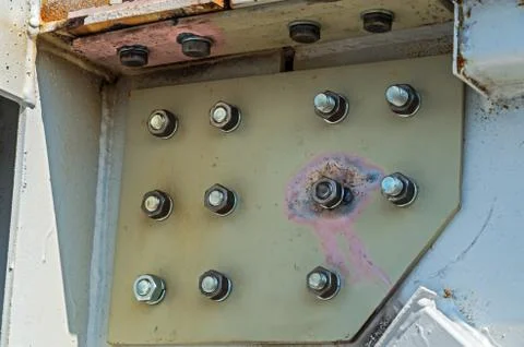 Nut bolt connection Stock Photos