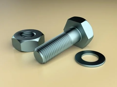 Nut bolt washer Stock Illustration