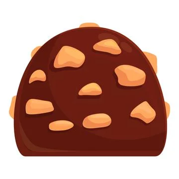 Nut bonbon icon cartoon vector. Cocoa piece イラスト素材