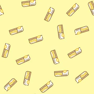 Nut chocolate candy food vector seamless pattern Stock Illustration