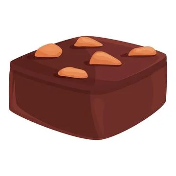 Nut chocolate icon cartoon vector. Candy cocoa Stockillustratie