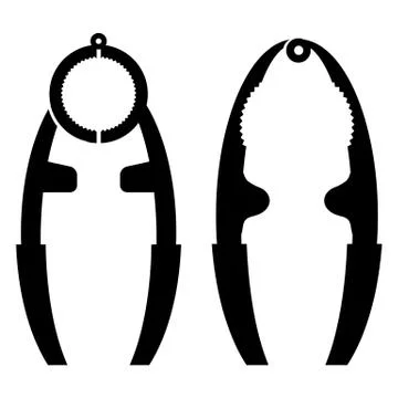 Nut Cracker Icon Isolated on White Background. Nutcracker Silhouette Stock Illustration