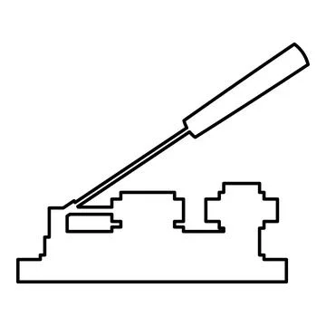 Nut cracker nutcracker contour outline line icon black color vector illustr.. Illustrazione stock