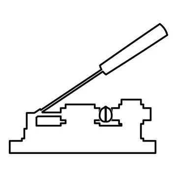 Nut cracker nutcracker contour outline line icon black color vector illustr.. Illustrazione stock