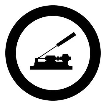 Nut cracker nutcracker icon in circle round black color vector illustration.. Illustrazione stock