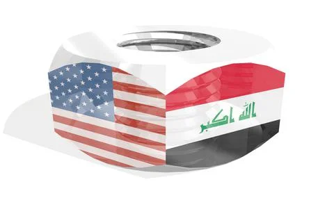 Nut with flags Stock Illustration