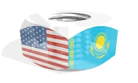 Nut with flags Stock Illustration