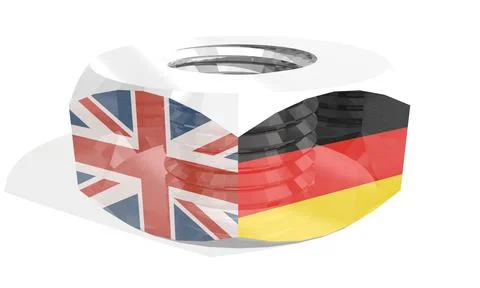 Nut with flags Stock Illustration