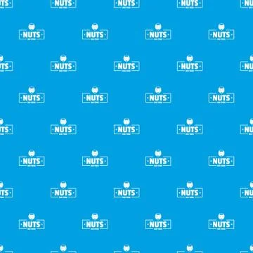 Nut food pattern vector seamless blue Illustrazione stock