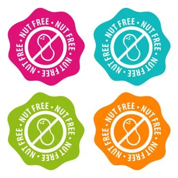 Nut free Badges. Eps10 Vector. Stock Illustration