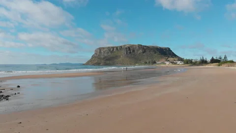'The Nut' Headland, Stanley, Tasmania Stock Footage 154439733