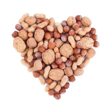 Nut heart Stock Photos