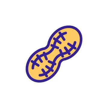 Nut icon vector. Isolated contour symbol illustration Stock Illustration