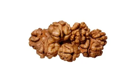 Nut isolated on white background. There is a way Stock Photos