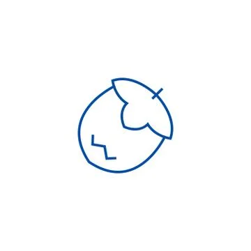 Nut line icon concept. Nut flat  vector symbol, sign, outline illustration. Stock Illustration