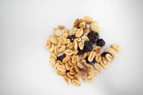 Nut mix on white background Stock Photos