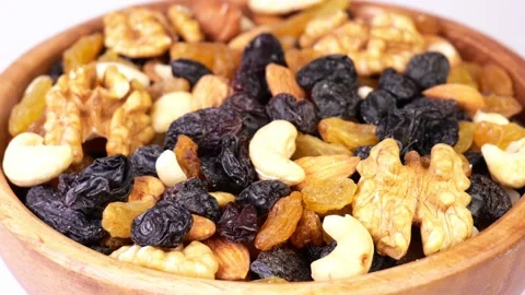Nut mixture. assorted nuts rotate close-up Stock Footage 156558595