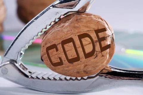 Nut with nutcracker close Stock Photos