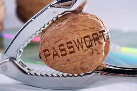 Nut with nutcracker close Stock Photos